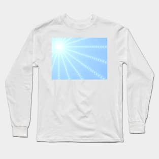 Blue Sky Sunshine Abstract Fractal Long Sleeve T-Shirt